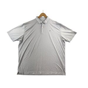 Callaway Polo Shirt Mens 2XL Gray Opti-Dri Geometric Print Golf Performance